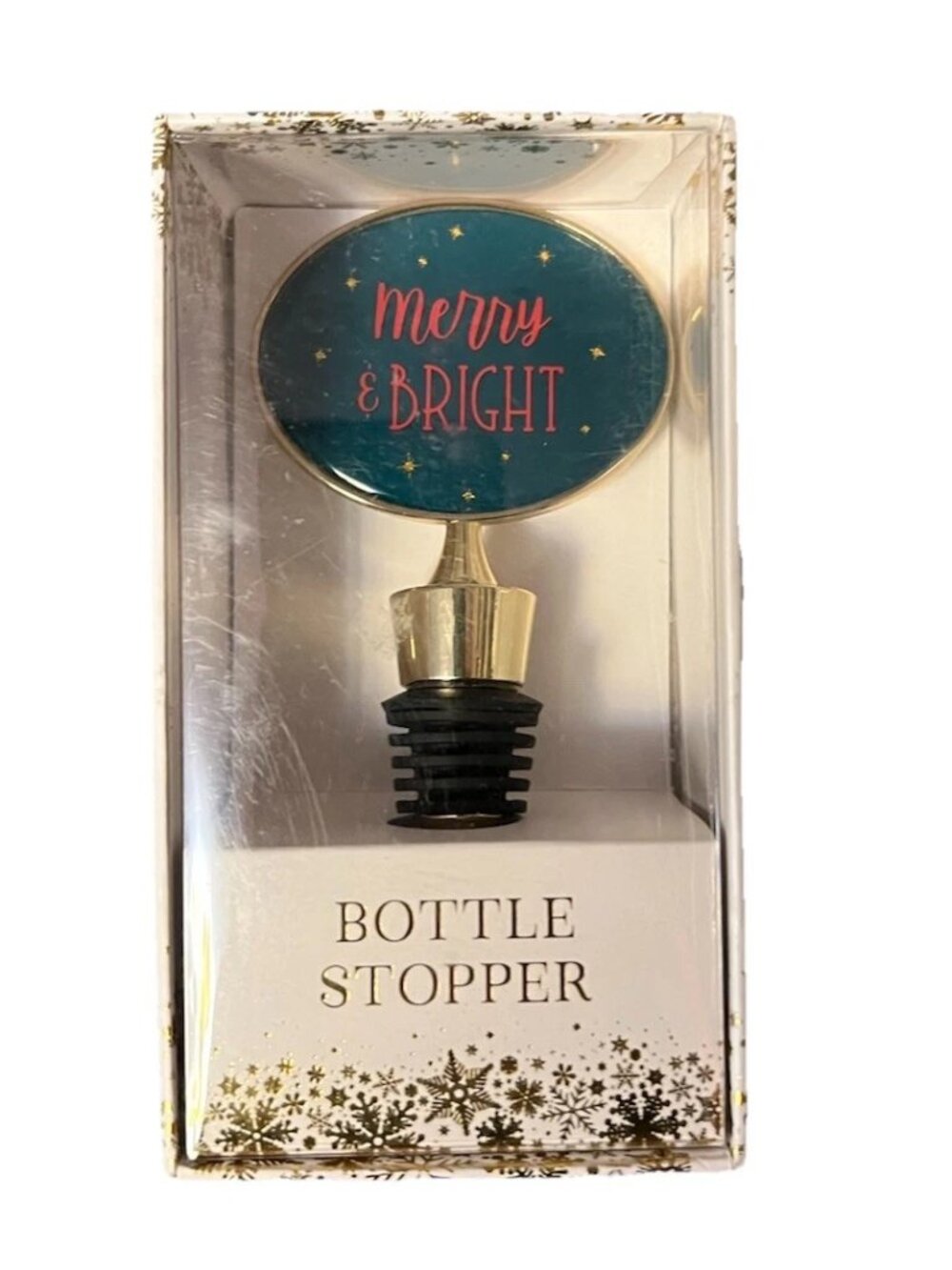 NEW Oliver & Smith Merry & Bright Wine Bottle Stopper